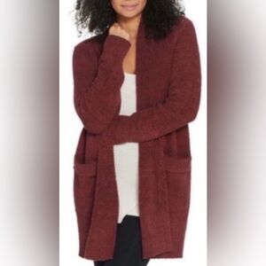 Barefoot Dreams Cozychic Cali Cardi
Garnet Rosewood Long Cardigan
Pockets Size L